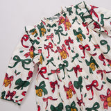 Girls Jaipur Dress - Christmas Bows and Bells