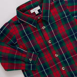 Boys Jack Shirt - Red Tartan