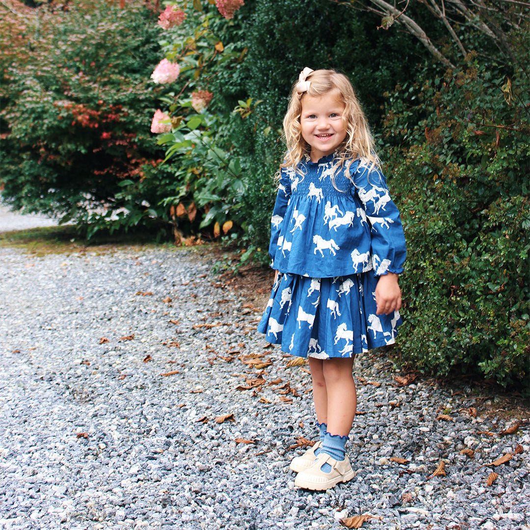 Girls Stevie Top - Wild Horses | Pink Chicken