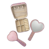 Crystal Heart Brush - AB Pink