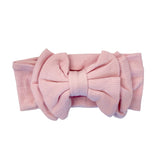 Cotton Jersey Rib Bow Band: Pink