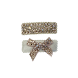 2 Pack Clip Set: Snap Clip and Bow - Silk