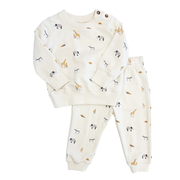 Baby Jax Jogger Set - Safari Animals