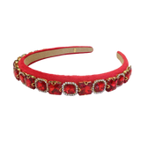 Holiday Jewel Headband - Red