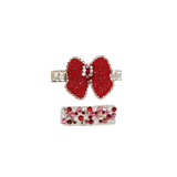 Red Bow and Clip Set