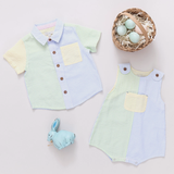 Boys Jack Shirt - Color Block Seersucker