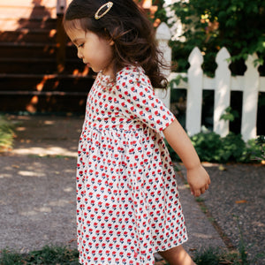 Baby Girls Organic Steph Dress - Tiny Flower