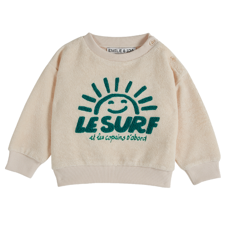 Long Sleeve Terry Sun Sweatshirt - Creme