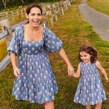 Womens Melissa Dress - Periwinkle Small Bud