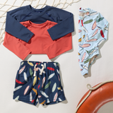 Boys Swim Trunk - Navy Surfboard