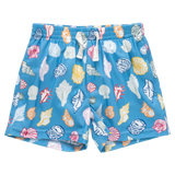 Boys Swim Trunk - Blue Seashells