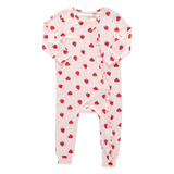 Baby Ruffle Bamboo Romper - Strawberries
