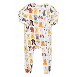 Baby Bamboo Romper - Small Watercolor Dogs