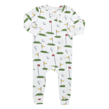 Baby Bamboo Romper - Cream Golf Tournament