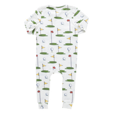 Baby Bamboo Romper - Cream Golf Tournament