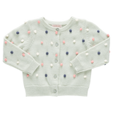Girls Pom Pom Maude Sweater - Light Green