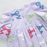 Baby Girls Brooke Dress Set - Lavender Multi Bow Applique