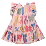Girls Harper Dress - Patterned Bows
