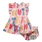Baby Girls Harper Dress Set - Patterned Bows