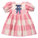 Girls Hermione Dress - Pink Checks