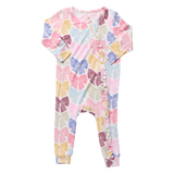 Baby Girls Ruffle Bamboo Romper - Bright Multi Bows