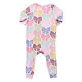 Baby Girls Ruffle Bamboo Romper - Bright Multi Bows