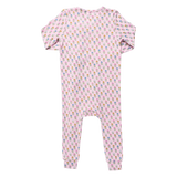 Baby Girls Ruffle Bamboo Romper - Pink Carnations