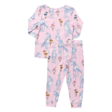 Kids Bamboo PJ Set - Pink Unicorn Fields