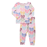 Kids Bamboo PJ Set - Bright Multi Bows
