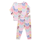 Kids Bamboo PJ Set - Bright Multi Bows