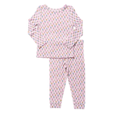 Kids Bamboo PJ Set - Pink Carnations