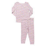 Kids Bamboo PJ Set - Pink Carnations