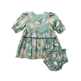 Baby Girls Maribelle Dress Set - Green Butterflies