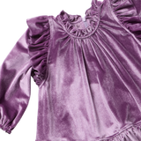 Girls Harper Dress - Lavender Velour