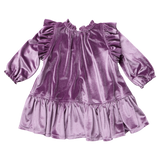 Girls Harper Dress - Lavender Velour