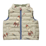 Boys Reversible Riley Vest - Space Rocket