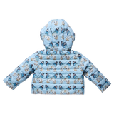 Girls Reversible Riley Jacket - Blue Vintage Butterflies