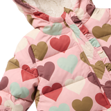 Baby Girls Ruffle Snowsuit - Multi Harvest Hearts