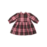 Doll Jennifer Dress - Burgundy Tartan