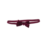 Baby Bow Headband  - Burgundy Velour