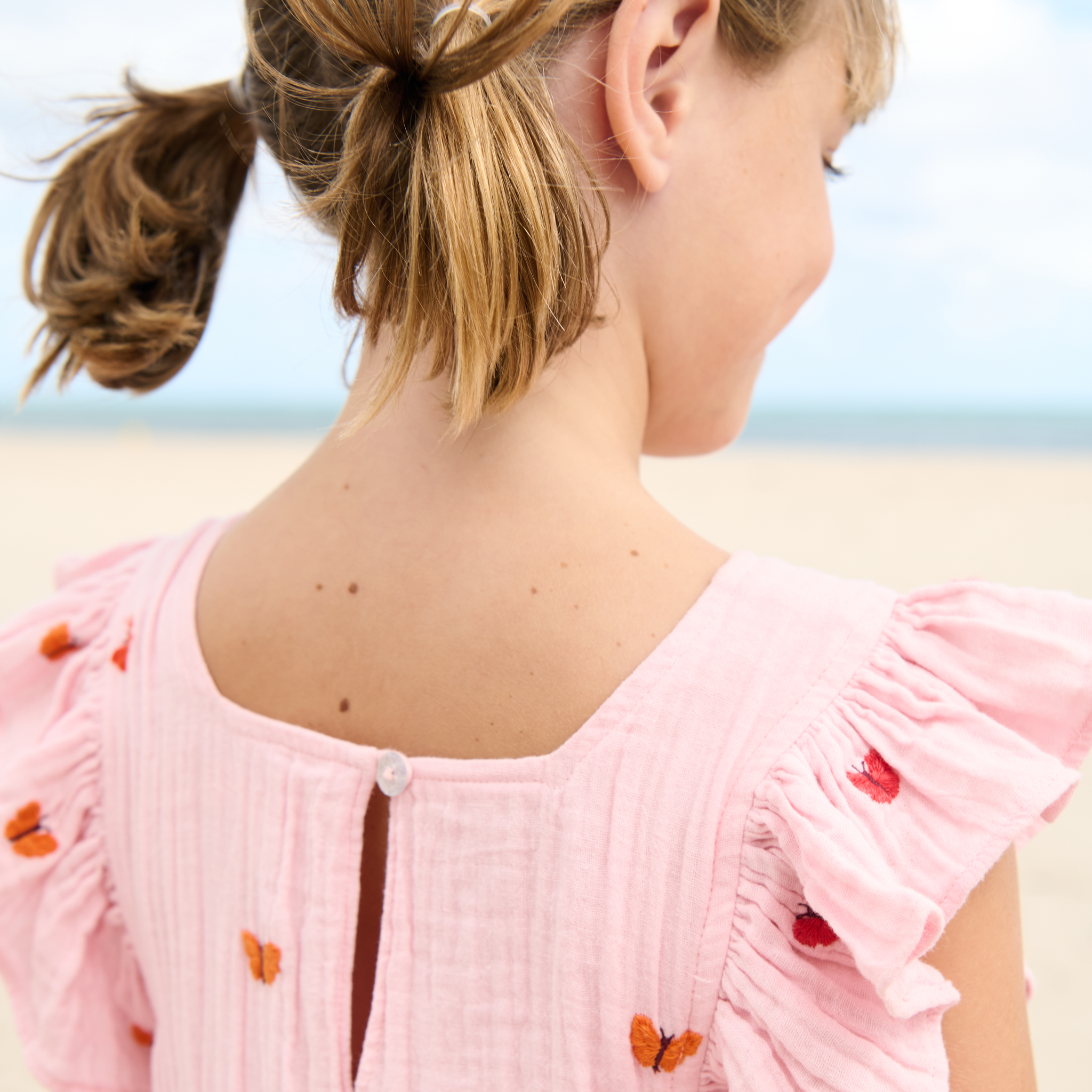 Girls Elsie Dress | Butterfly Embroidery | 10Y Girls Elsie Dress | Butterfly Embroidery | 10Y
