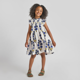 Girls Stevie Dress - Navy Buttercup Floral