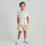 Multi Boys Jack Shirt - Vintage Car Embroidery