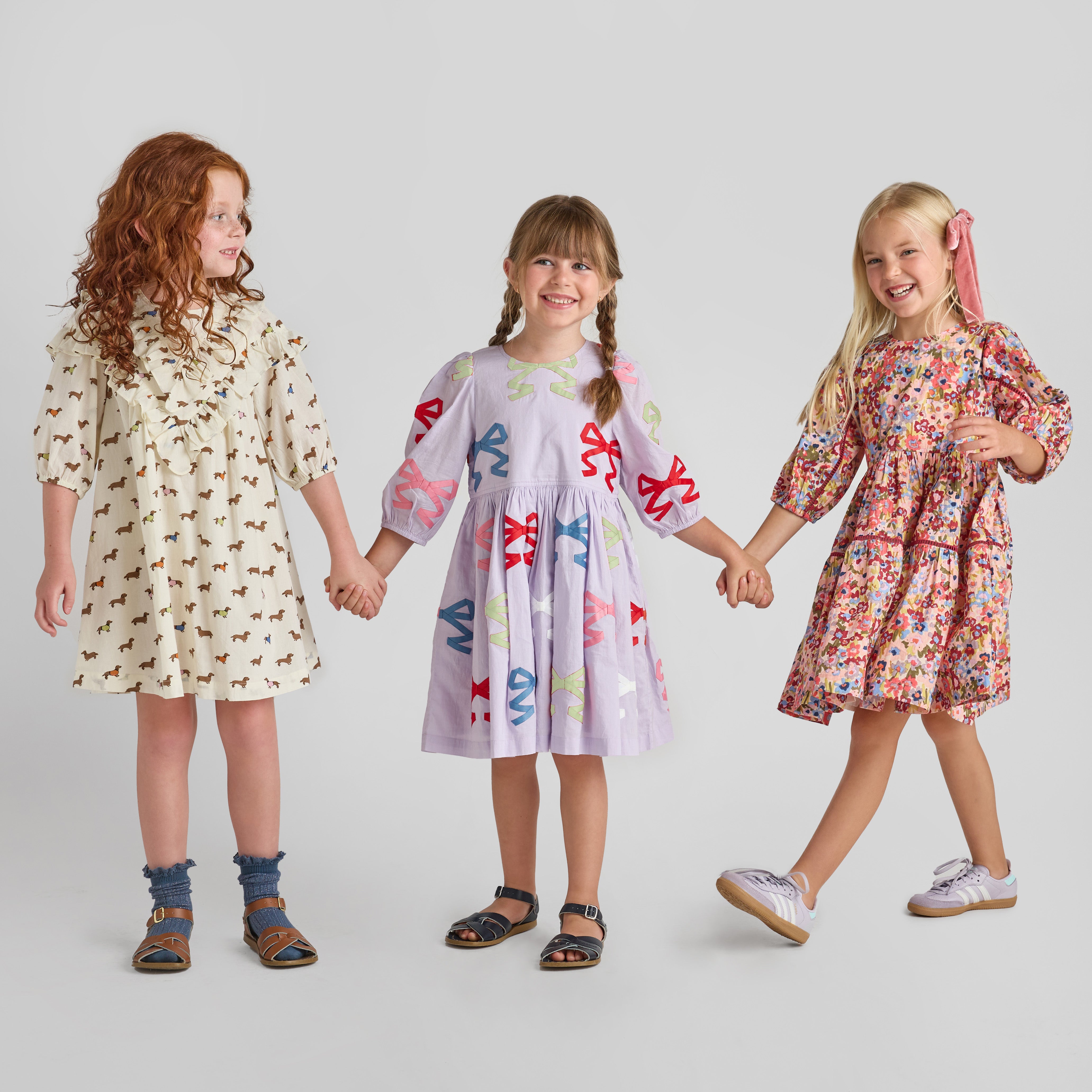 pink chicken maribelle dress Pink Chicken Maribelle Dress, Blue Climbing Floral 5Y
