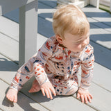 Baby Ruffle Bamboo Romper - Grandmas Pie