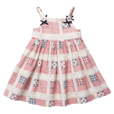 Girls Tia Dress - flag embroidery