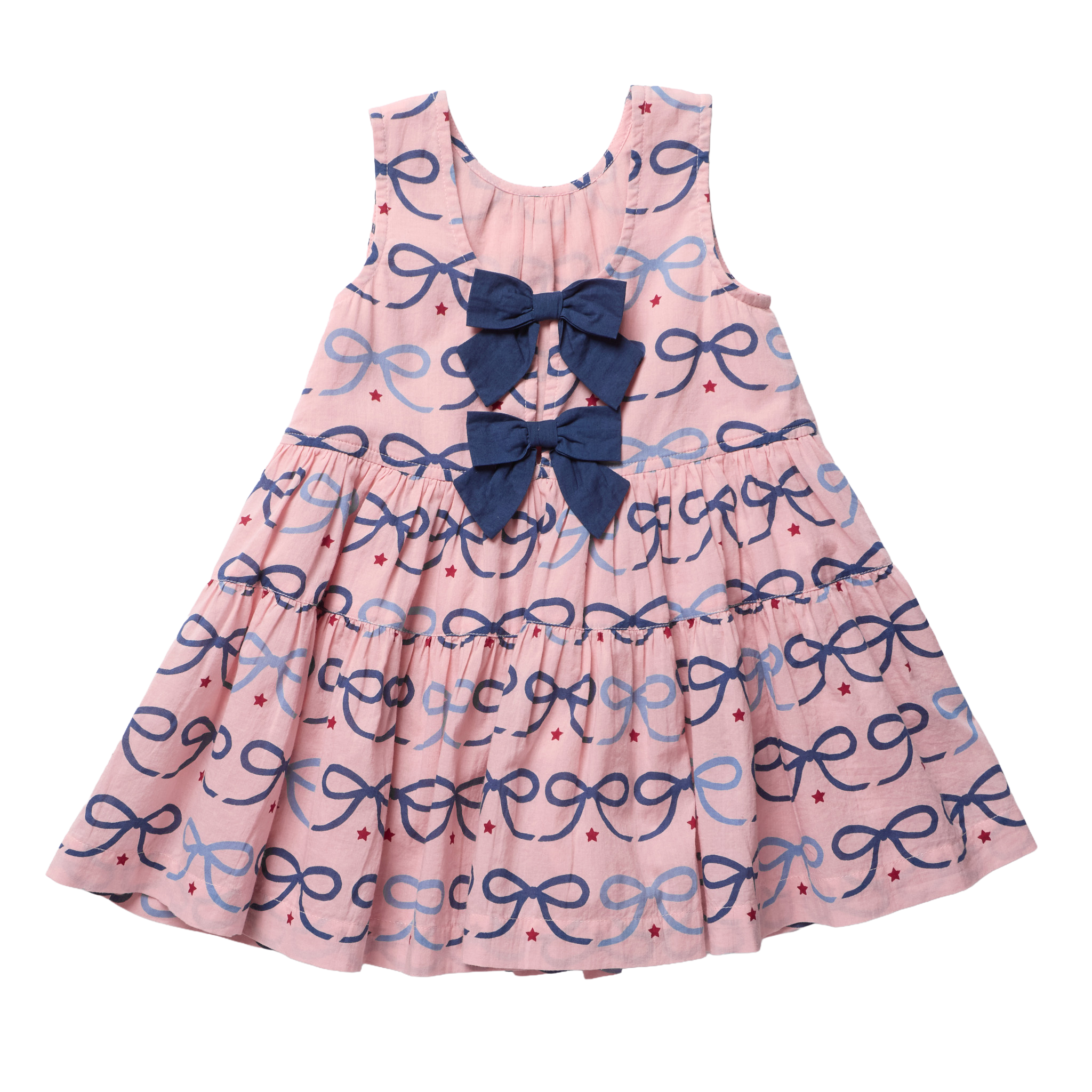 Girls Eloise Dress | Pink Bows | 2Y Girls Eloise Dress | Pink Bows | 2Y