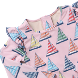 Girls Rachel Suit - Pink Regatta