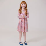 Girls Lame Steph Dress - Pink Spider Web | Pink Chicken