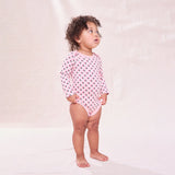 Baby Wonder Bodysuit - Pink Mini Half Hearts | Pink Chicken